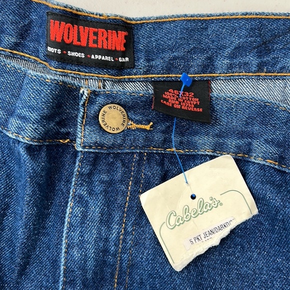 Wolverine Steelhead 5 pocket jean NWT 100% rigid cotton in dark wash size 46 - Picture 3 of 12